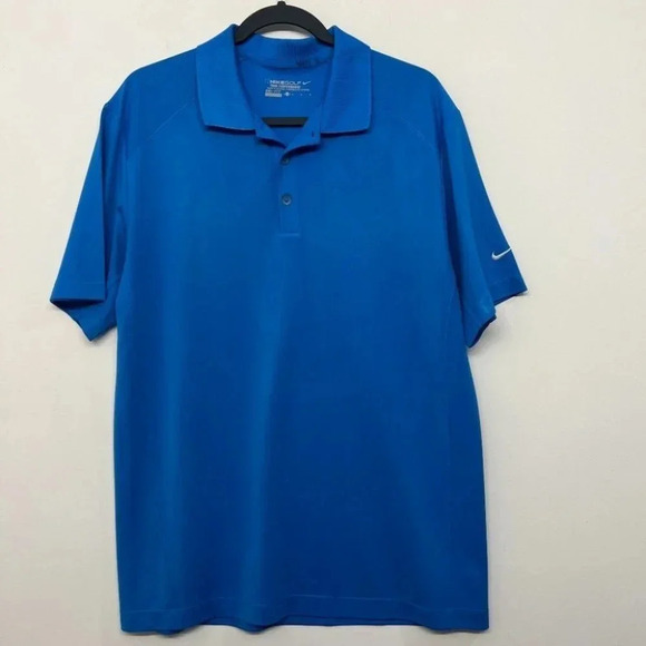 Nike Golf Dri-Fit Victory Polo Short Sleeve Shirt Blue 818050-480 Mens Large - Picture 1 of 7